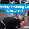 Weekly Training Log 7/10/2018