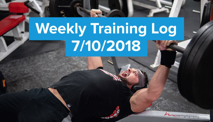 Weekly Training Log 7/10/2018