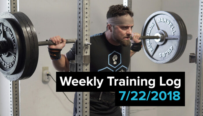Weekly Training Log 7/22/2018