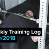 Weekly Training Log 7/29/2018