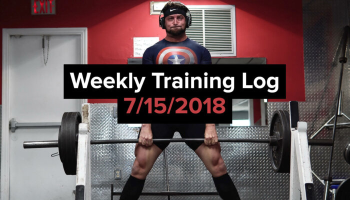 Weekly Training Log 7/15/2018