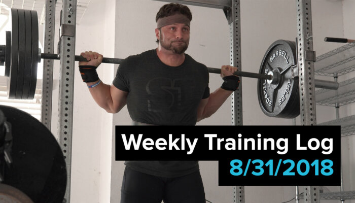Weekly Training Log 8/31/2018