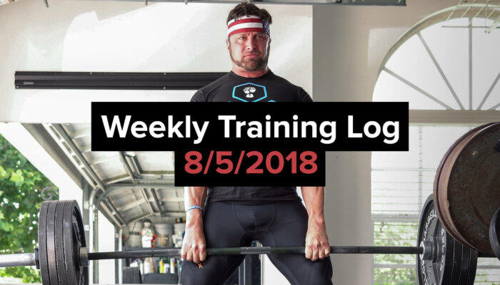 Weekly Training Log 8/5/2018