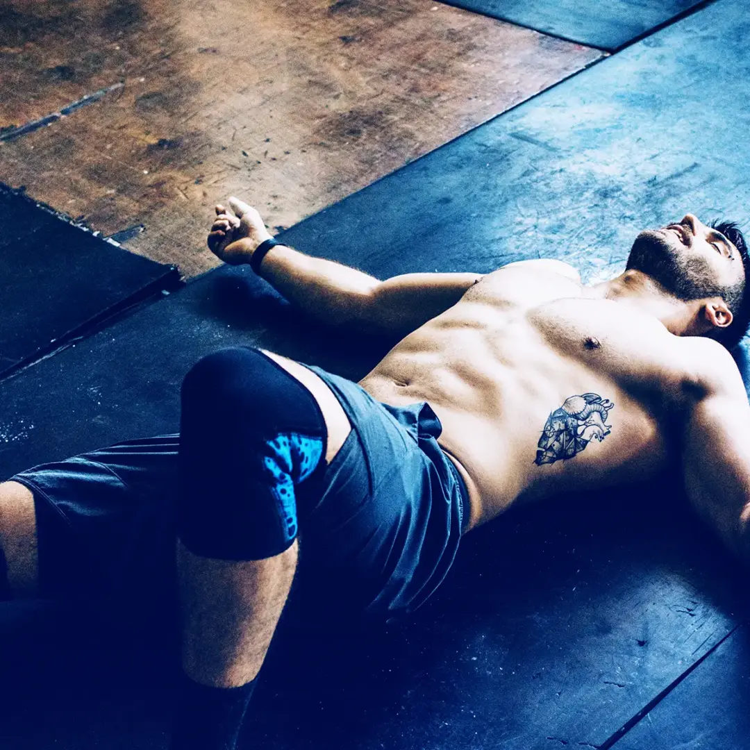 man exhausted from working out