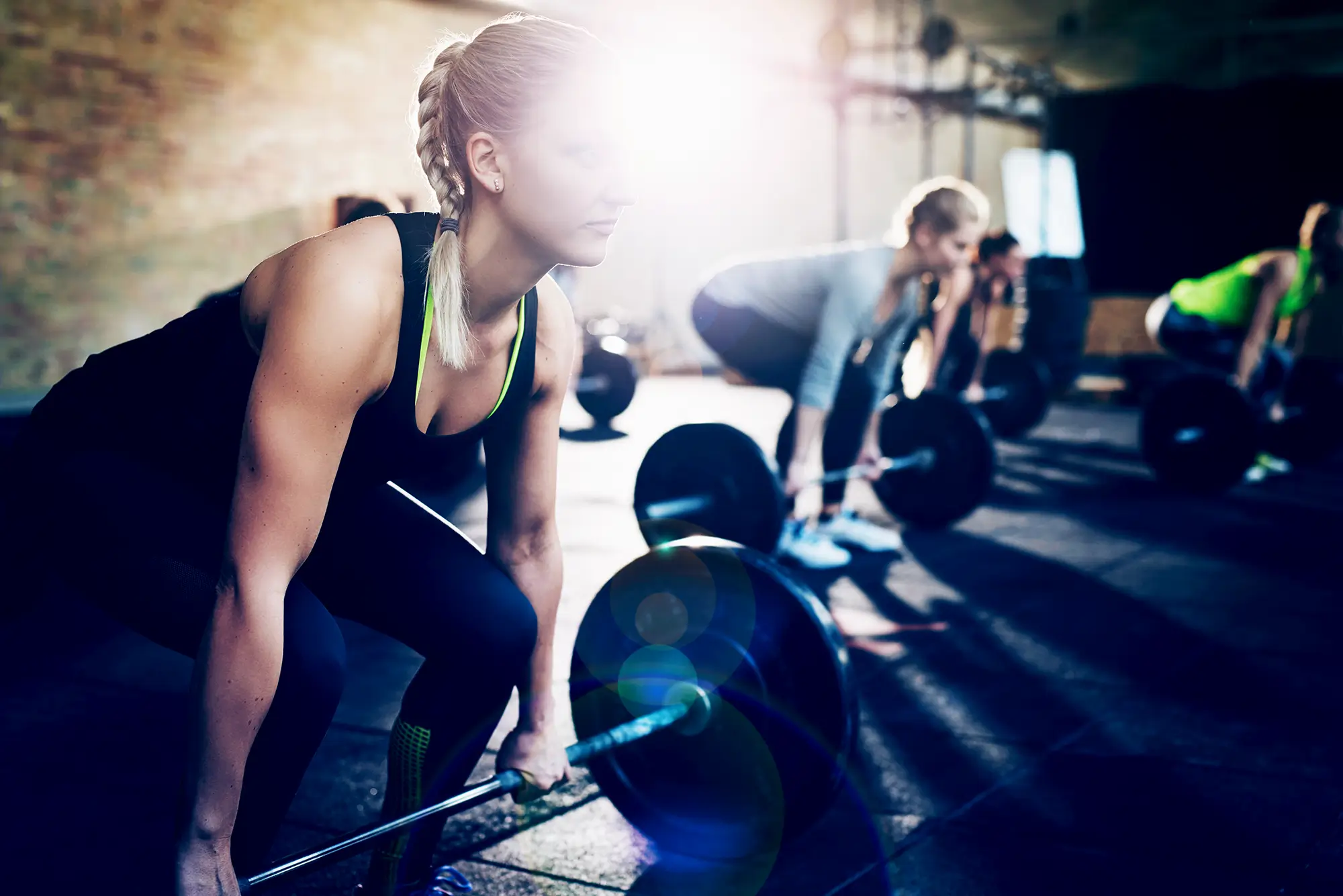 woman deadlifting