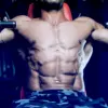 man doing chest press
