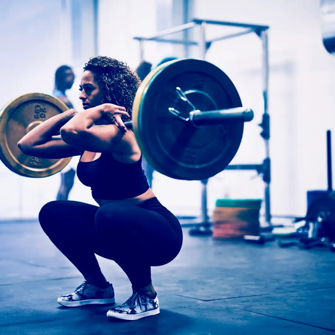 woman doing front squat