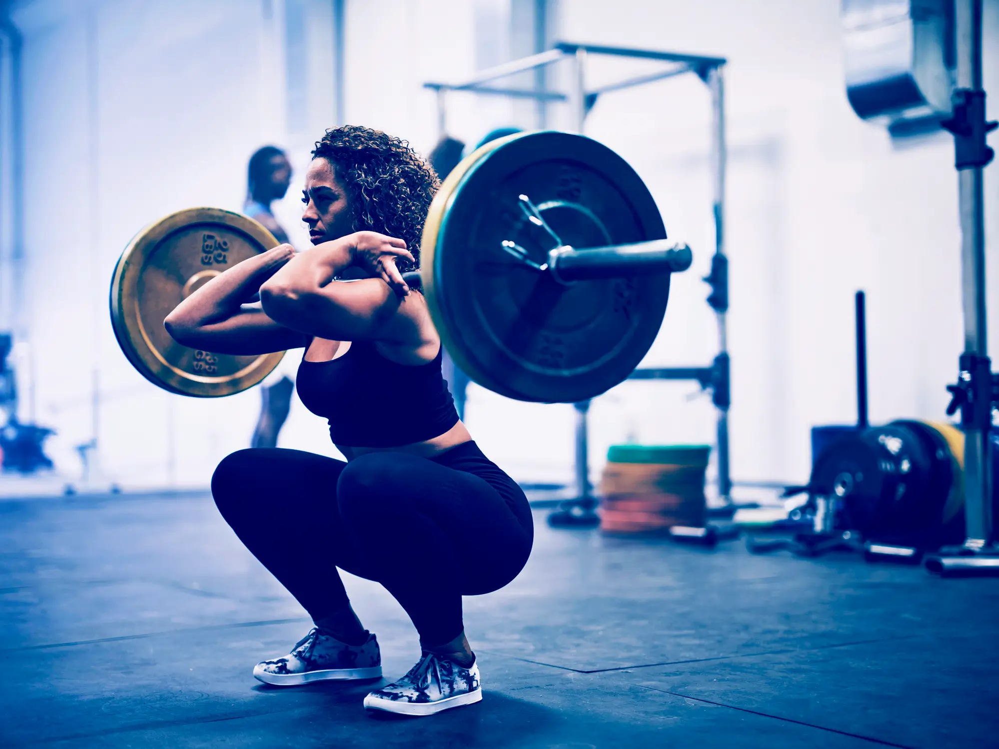 woman doing front squat