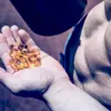 man with amino pills