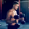 Man doing hammer curls