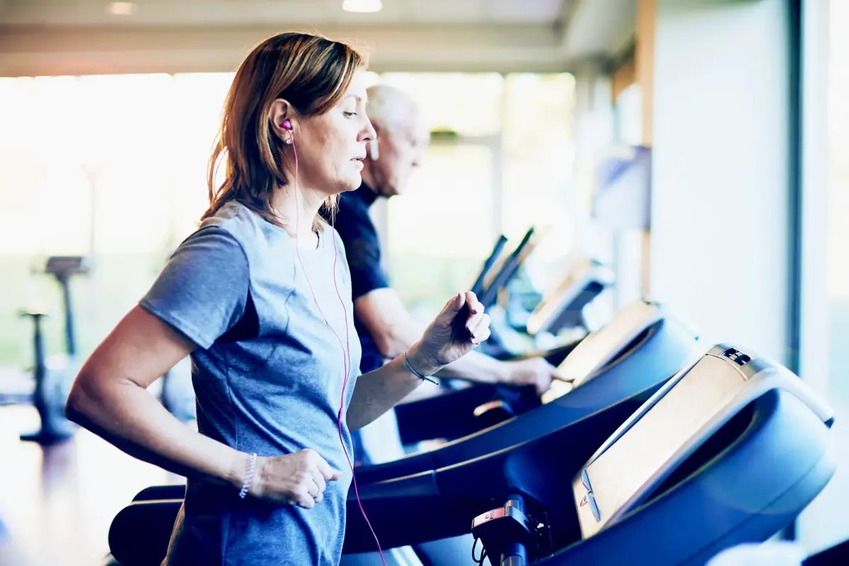 mature woman on treadmill